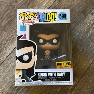 Funko Pop Teen Titans Go! Robin With Baby #599, Hot Topic Exclusive